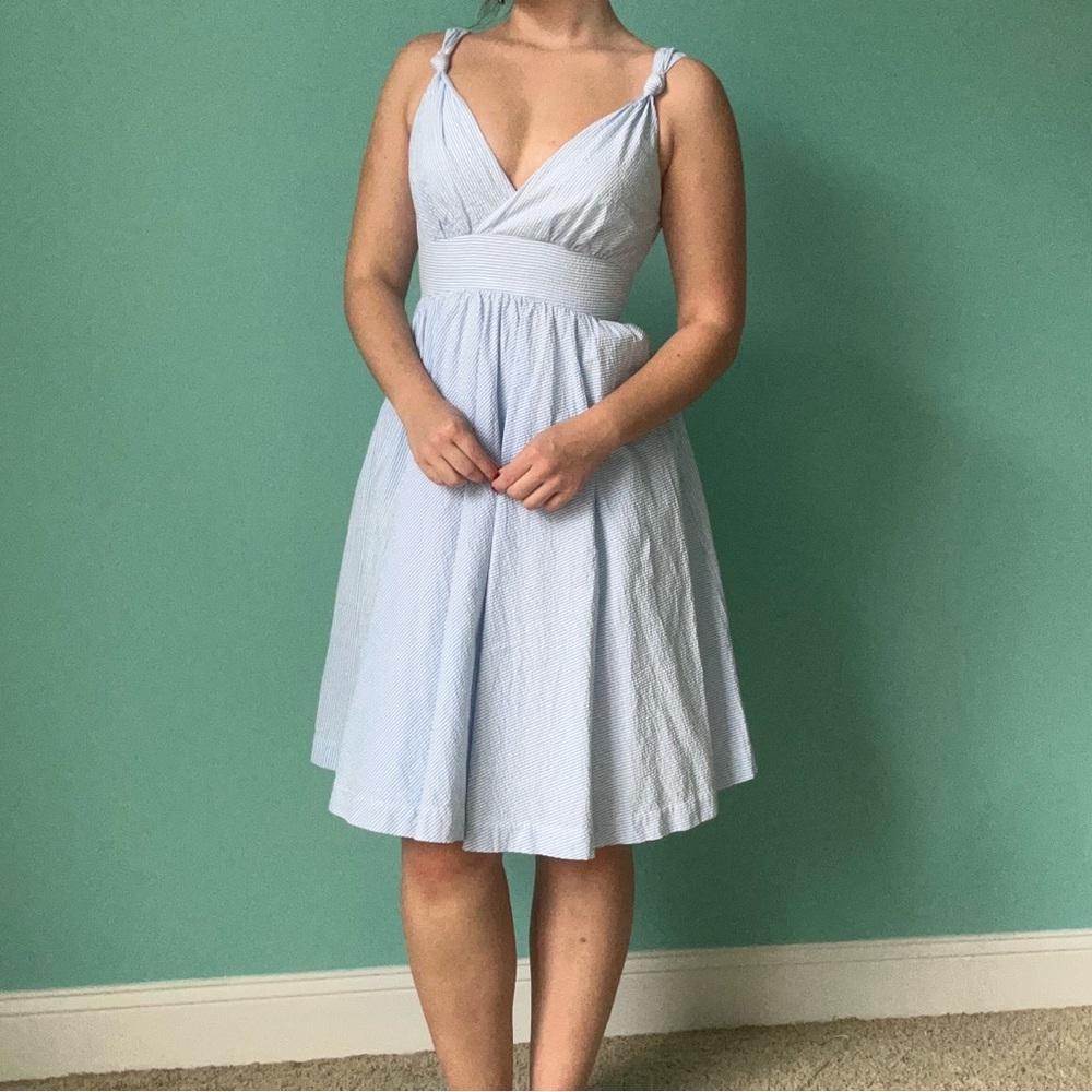 Vineyard Vines Blue Seersucker Sundress